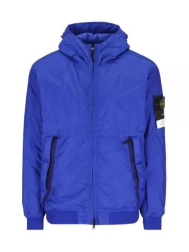 Men's Garment Dyed Crinkle Reps Recycled Nylon Primaloft TC Hooded Jacket Ultramarine Blue - STONE ISLAND - BALAAN 2