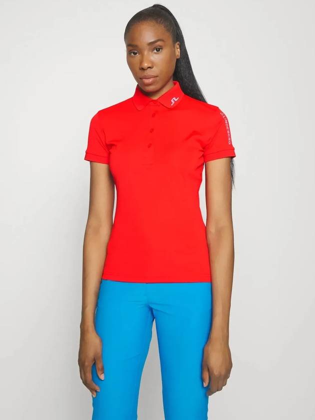 Tour Tech Short Sleeve Polo Shirt Red - J.LINDEBERG - BALAAN 4