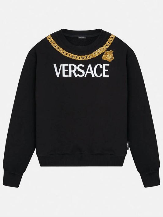 Medusa Chain Sweatshirt Black - VERSACE - BALAAN 2