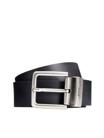 Branded Keeper Reversible Italian Leather Belt Black - HUGO BOSS - BALAAN 1