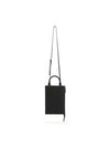 Trace Logo Small Leather Shoulder Bag Black - JIL SANDER - BALAAN 6