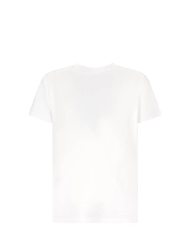 Cotton Metallic Logo Short Sleeve T-Shirt White - BALMAIN - BALAAN 3