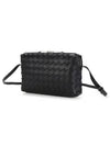 Women's Intrecciato New Nodini Cross Bag Matte Black - BOTTEGA VENETA - BALAAN 2