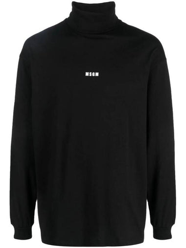 Micro Logo Print Neck Polar Black - MSGM - BALAAN 1