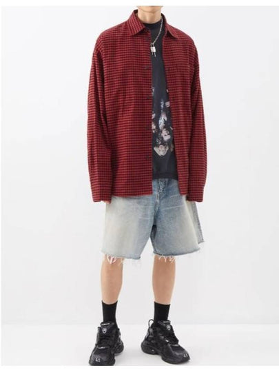 Gingham Check Long Sleeve Shirt Red - DSQUARED2 - BALAAN 2