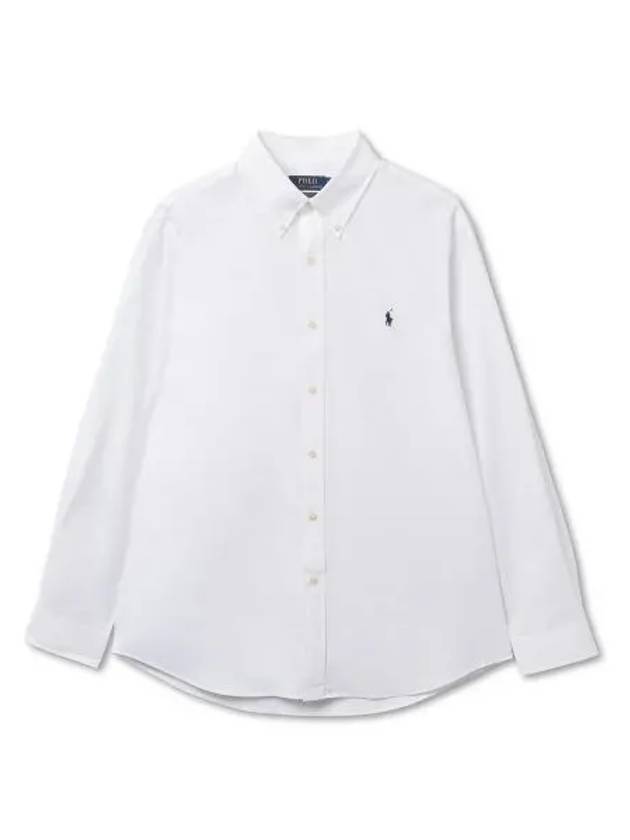 Custom fit stretch poplin shirt white - POLO RALPH LAUREN - BALAAN 1