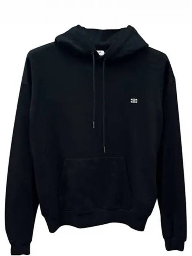 Triomphe Loose Cotton Cashmere Hoodie Black - CELINE - BALAAN 2