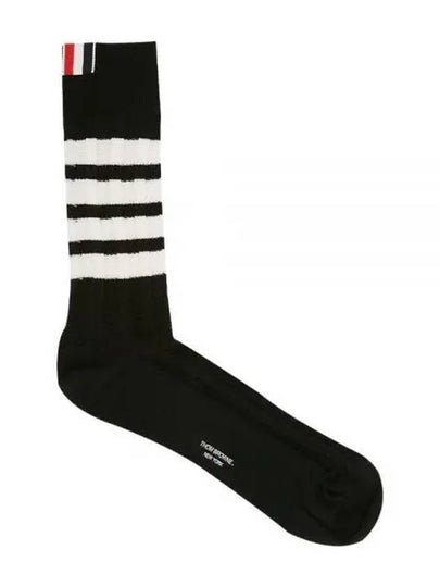 RWB Diagonal Bar High Socks Black - THOM BROWNE - BALAAN 2