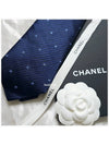 Tie CC logo silk men s navy AAA053 - CHANEL - BALAAN 4