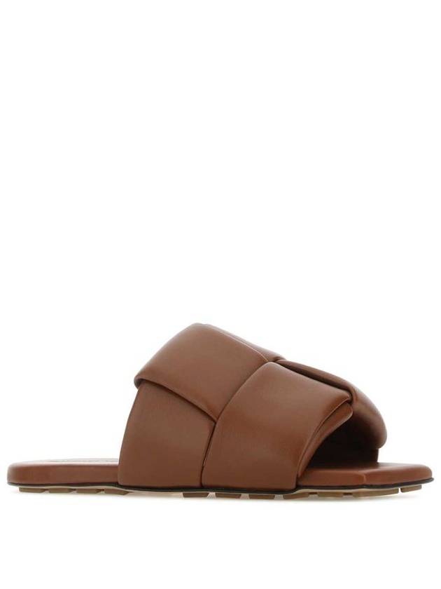 Bottega Veneta Intrecciato Patch Flat Mule Caramel - BOTTEGA VENETA - BALAAN 3