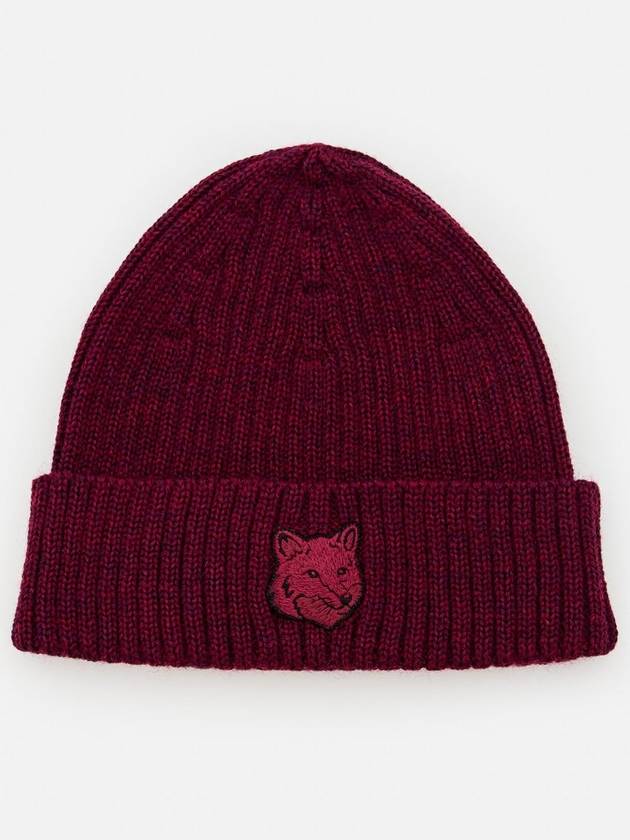 Wool Fox Head Beanie Red - MAISON KITSUNE - BALAAN 1