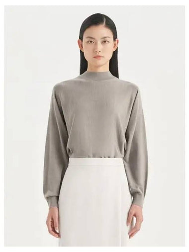 Women s Wool Mock Neck Long Sleeve T Shirt Pullover Pale Sand Domestic Product GM0023112114384 - THEORY - BALAAN 1