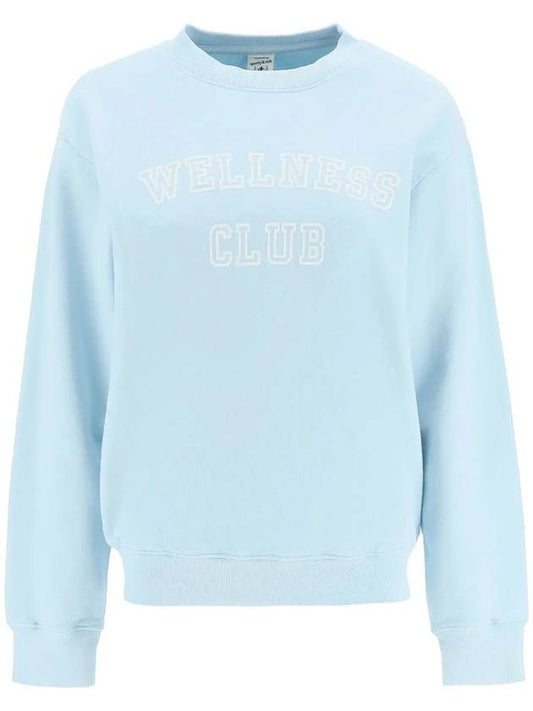 Wellness Club Crew Neck Sweatshirt Baby Blue - SPORTY & RICH - BALAAN 1
