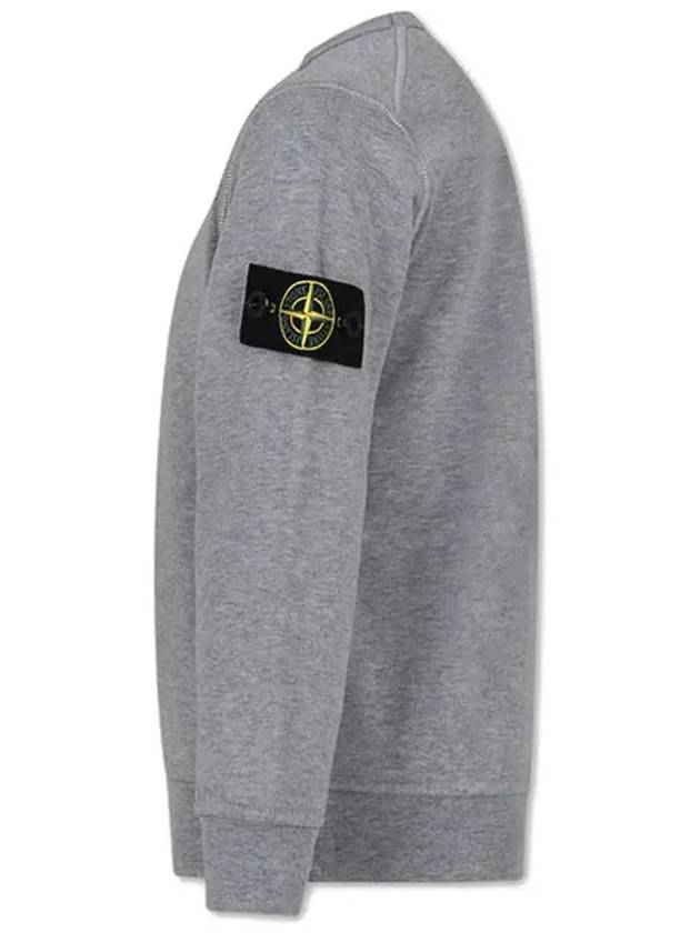 Kids Garment Dyed Logo Wappen Patch Sweatshirt Grey - STONE ISLAND - BALAAN 5