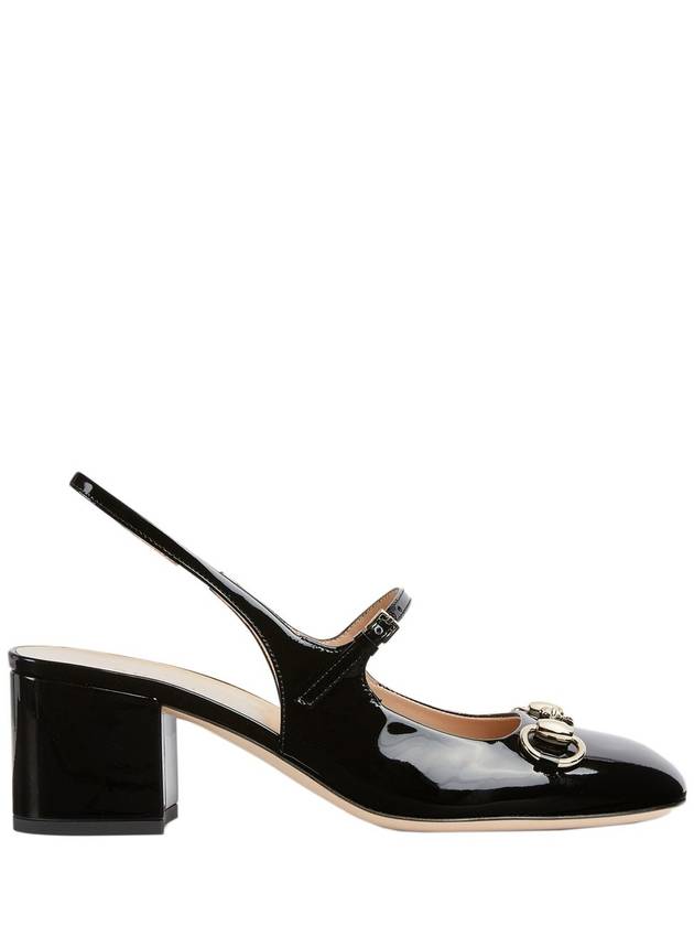 Horsebit slingback heel black - GUCCI - BALAAN 2