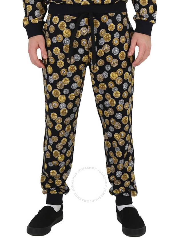 Moschino Men's Coin Print Stretch Cotton Track Pants, Size Large - MOSCHINO - BALAAN 1