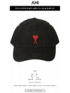 De Coeur Small Heart Logo Ball Cap Dark Grey - AMI - BALAAN 3