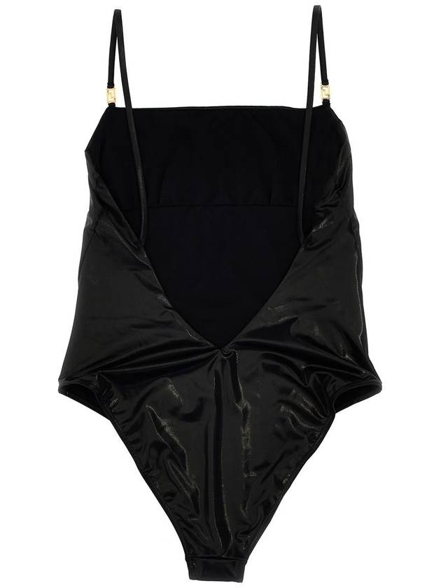 Greca Detail Low Back One Piece Swimsuit 10143531A09504 - VERSACE - BALAAN 3