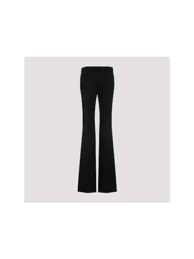 Wool Flare Wide Pants Black - SAINT LAURENT - BALAAN 4