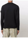 Wappen Patch Crew Neck Knit Top Black - STONE ISLAND - BALAAN 5