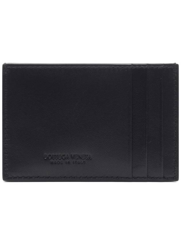 Intrecciato Lambskin Calfskin Card Wallet Black - BOTTEGA VENETA - BALAAN 5