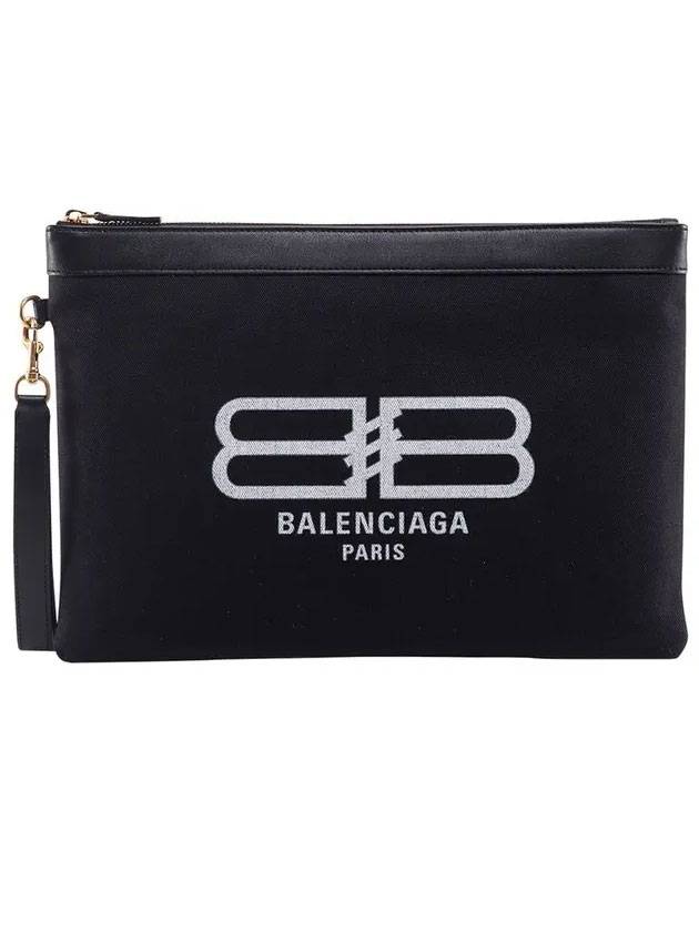 Flat Jumbo Clutch Bag Black - BALENCIAGA - BALAAN 1