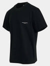 Square Patch Logo Short Sleeve T-Shirt Black - WOOYOUNGMI - BALAAN 4