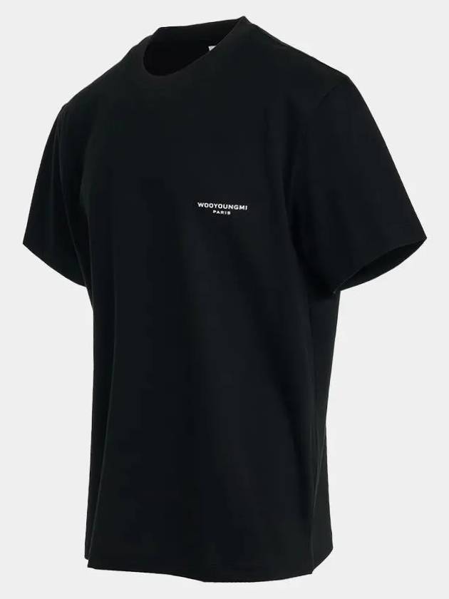 Square Patch Logo Short-Sleeve T-Shirt Black - WOOYOUNGMI - BALAAN 4