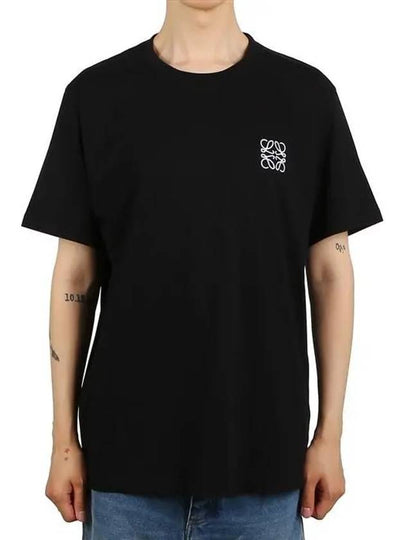 Anagram Crew Neck Cotton Short Sleeve T-Shirt Black - LOEWE - BALAAN 2