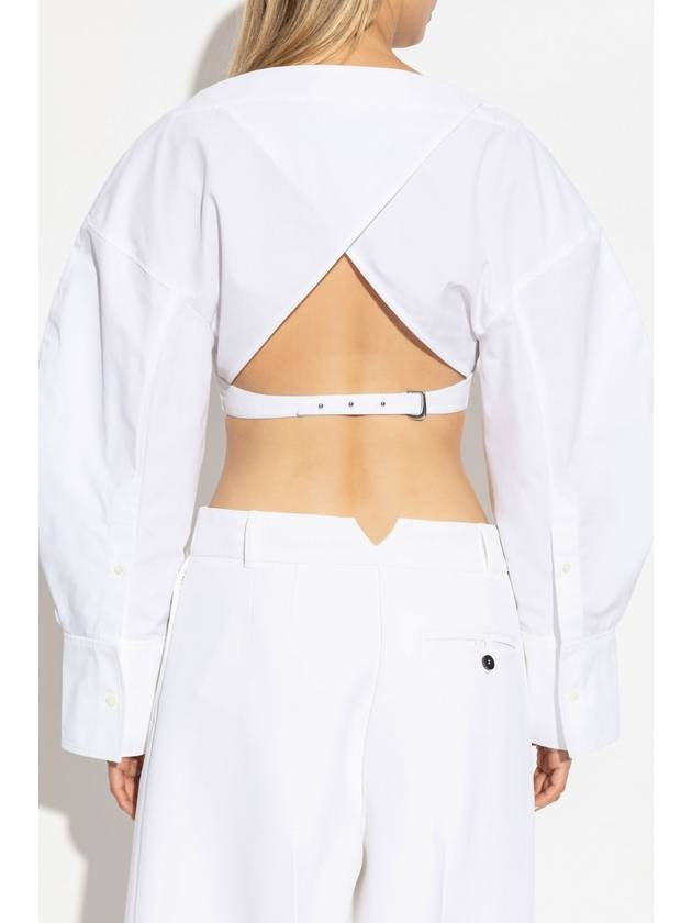 Jacquemus Top With Back Cutout, Women's, White - JACQUEMUS - BALAAN 4