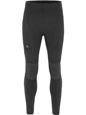 Men's Abisko Trekking Tights Pro Black Iron Grey - FJALL RAVEN - BALAAN 1