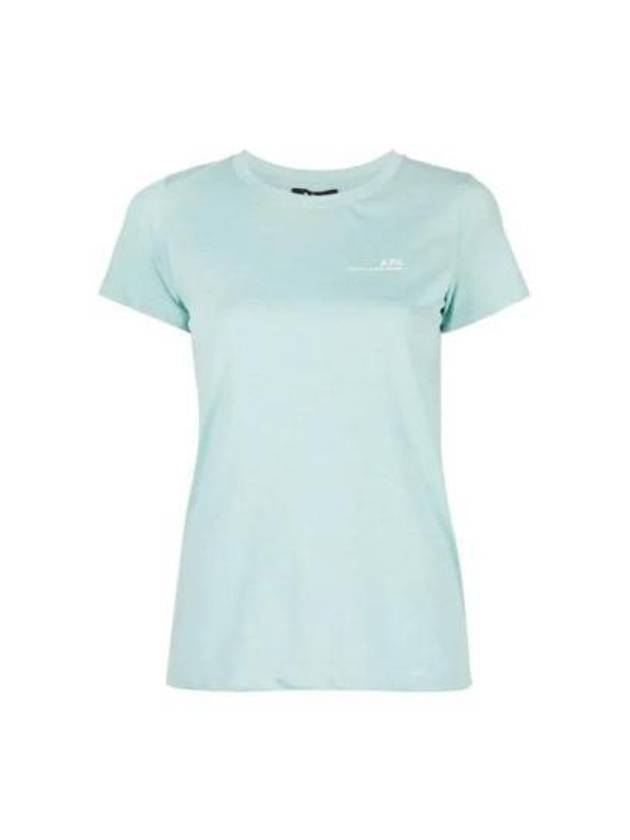 Women's Small Logo Short Sleeve T-Shirt Light Blue - A.P.C. - BALAAN 2