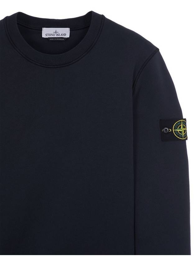 Wappen Patch Garment Dyed Sweatshirt Navy - STONE ISLAND - BALAAN 4