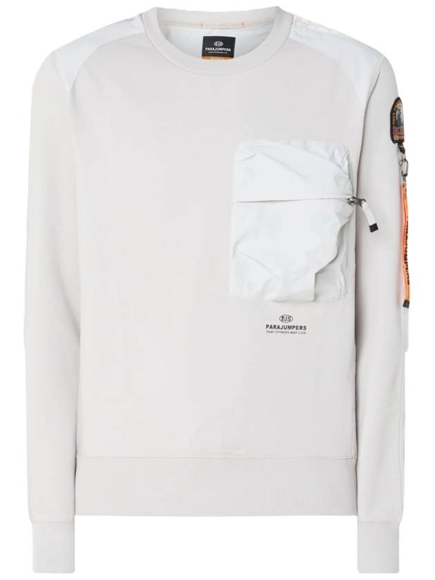 Men's Saber Crew Neck Sweatshirt White - PARAJUMPERS - BALAAN 1