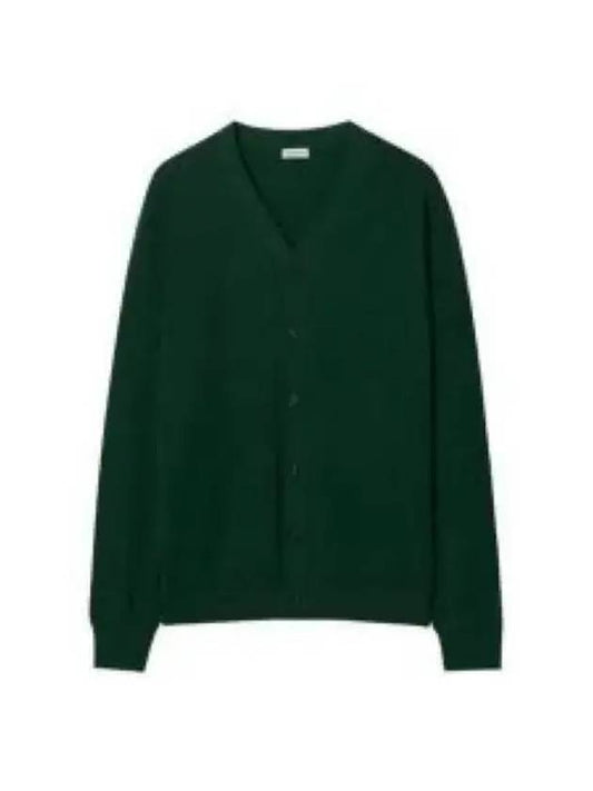 Fine Knit Wool Cardigan Green - BURBERRY - BALAAN 2