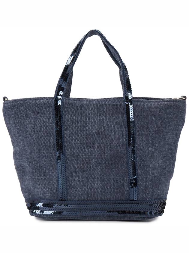 Cabas Mini Tote Bag Denim - VANESSA BRUNO - BALAAN 5