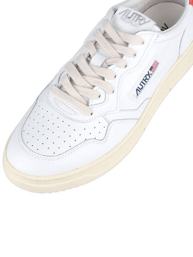 Men's Medalist Low Top Sneakers White Orange - AUTRY - BALAAN 8