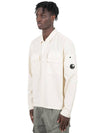 Gabardine Long Sleeve Shirt Beige - CP COMPANY - BALAAN 3