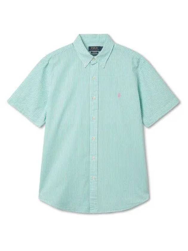 30 reward points custom fit striped seersucker shirt multi - POLO RALPH LAUREN - BALAAN 1