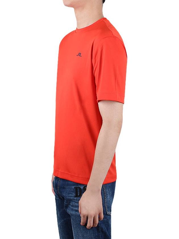 Ade Crew Neck Short Sleeve T-Shirt Red - J.LINDEBERG - BALAAN 5