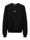 Micro Logo Cotton Sweatshirt Black - MSGM - BALAAN 2