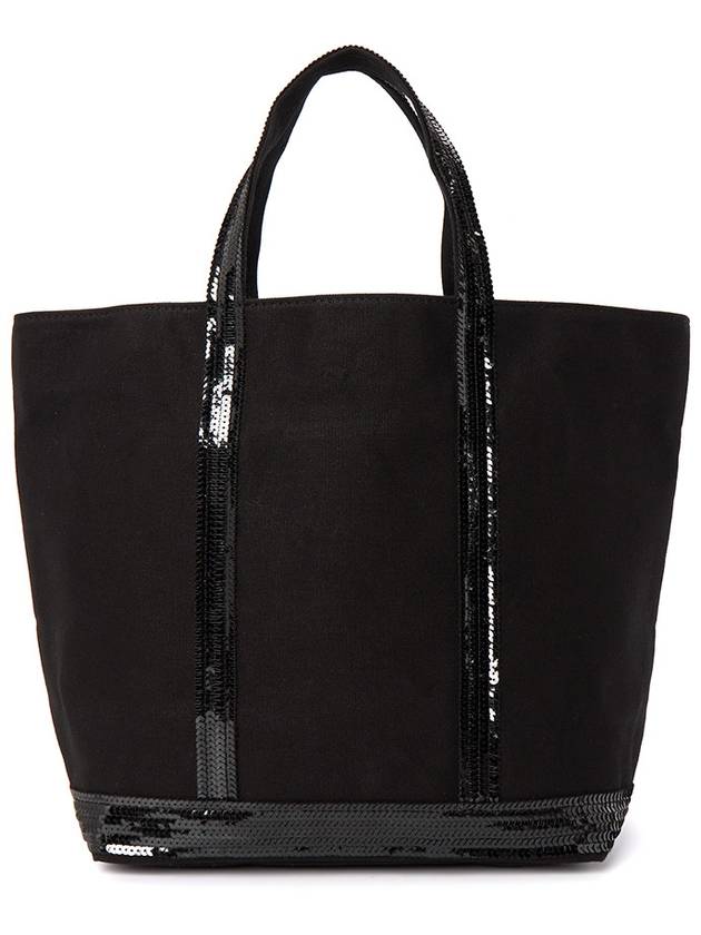 Canvas M Cabas Tote Bag Black - VANESSA BRUNO - BALAAN 2