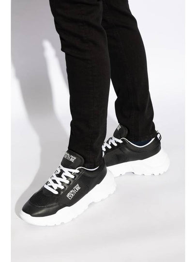 Versace Jeans Couture Sneakers With Printed Logo, Men's, Black - VERSACE - BALAAN 2