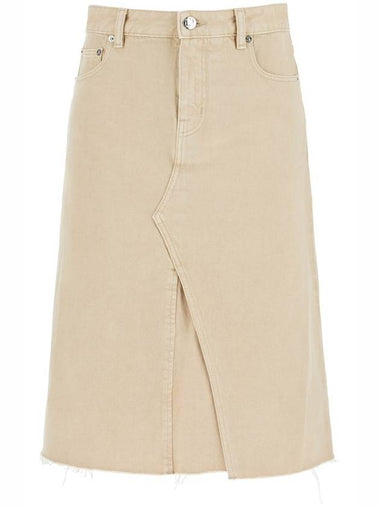 denim trapeze skirt with - TORY BURCH - BALAAN 1