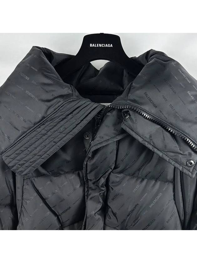 Women's Swing Logo Puffer Down Padding Black - BALENCIAGA - BALAAN.