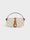 Triomphe Canvas Calfskin Tabou Strap Clutch Bag White Tan - CELINE - BALAAN 2