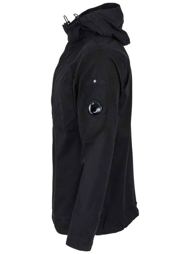 Lens Wappen Gabardine Anorak Black - CP COMPANY - BALAAN 5