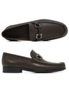 Gancini Suede Moccasin Loafers Dark Brown - SALVATORE FERRAGAMO - BALAAN 3