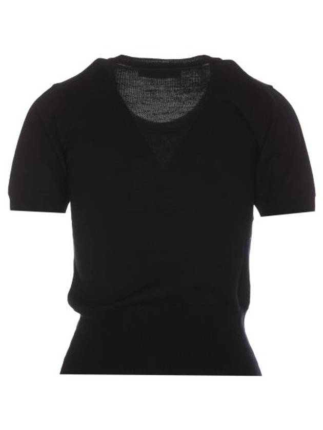 ORB Logo Short Sleeve Knit Top Black - VIVIENNE WESTWOOD - BALAAN 3