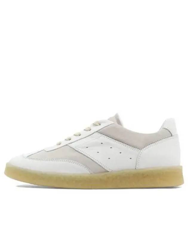 6 Court Paneled Lace-Up Low-Top Sneakers White - MAISON MARGIELA - BALAAN 2